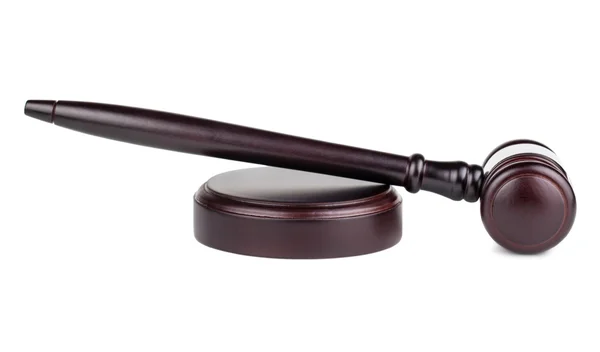 Judges brown wooden gavel — Stock Photo, Image