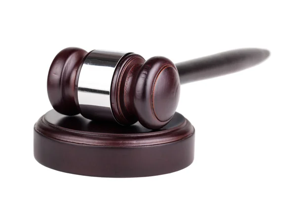 Brown wooden gavel — Stock Photo, Image