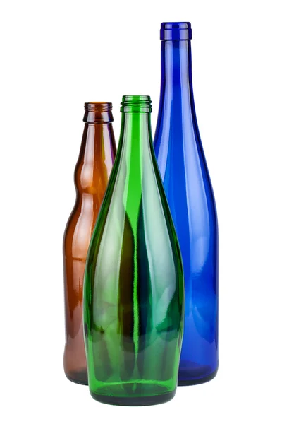 Tres botellas vacías — Foto de Stock