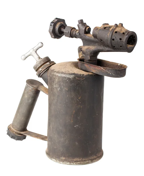 Vintage eski paslı lehim lâmbası — Stok fotoğraf