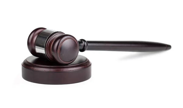 Judges brown wooden gavel — Stock Photo, Image