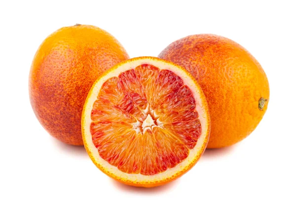 Mezza e piena di arance rosse — Foto Stock