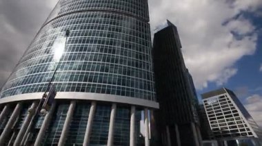 Moskova şehir timelapse gökdelenler