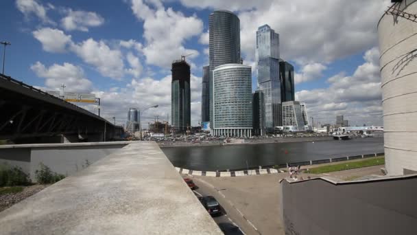 Moskova şehir timelapse gökdelenler — Stok video