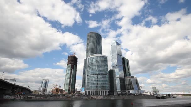 A Timelapse Moscow City felhőkarcoló — Stock videók