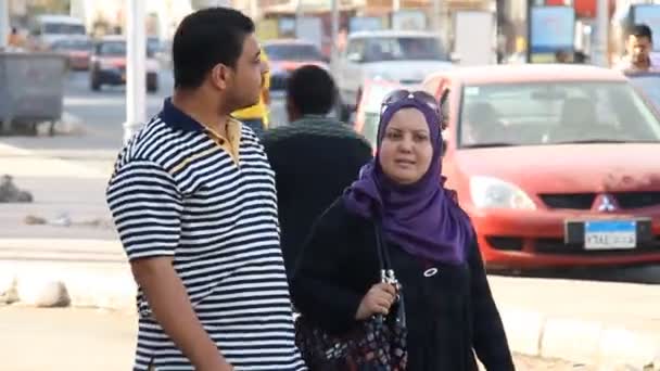 Straßen von Hurghada — Stockvideo