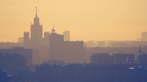 Moscú pan noche de la mañana — Vídeo de stock