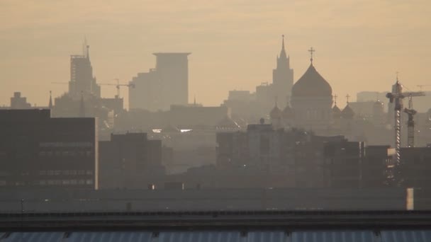 Московское утро — стоковое видео