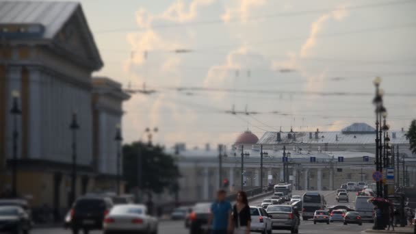 Вулиць Санкт-Петербурга — стокове відео