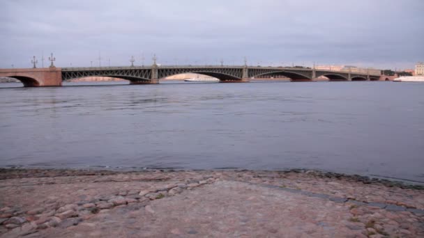 Floden Neva — Stockvideo