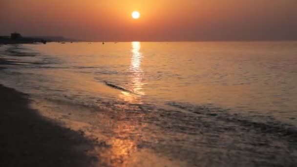 Soluppgången över havet — Stockvideo