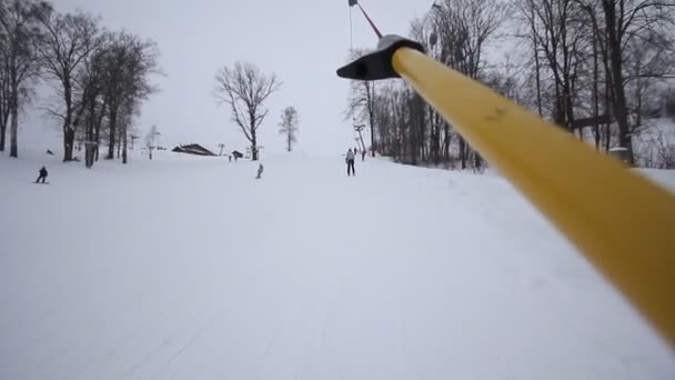 Бугельний витяг — стокове відео