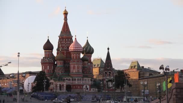 Vista general del centro de Moscú con el Kremlin — Vídeos de Stock