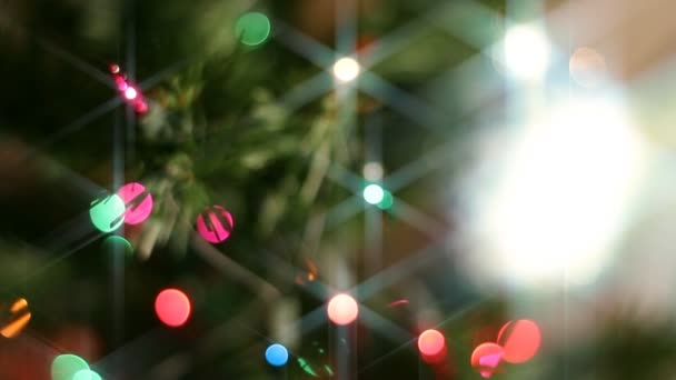 Addobbi natalizi sull'albero di Natale — Video Stock