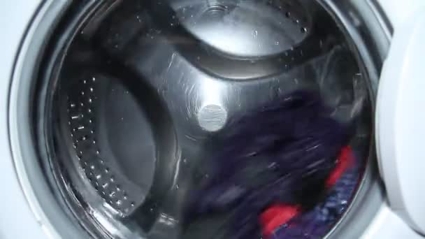 Close-up od wasmachine — Stockvideo