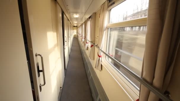 Trein in beweging — Stockvideo