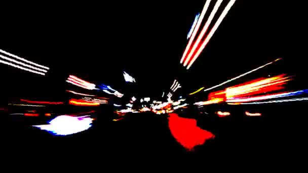 Rijden 's nachts, timelapse — Stockvideo