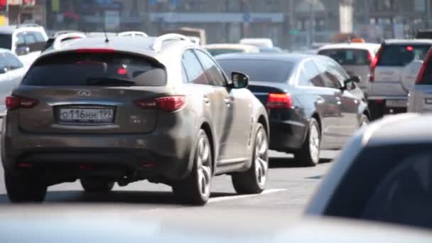 Moskova'da trafik — Stok video