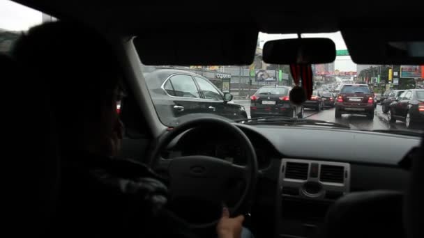 Moskova'da trafik — Stok video