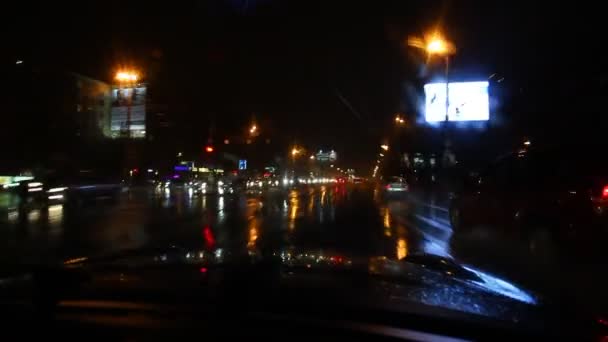Silnice v noci — Stock video