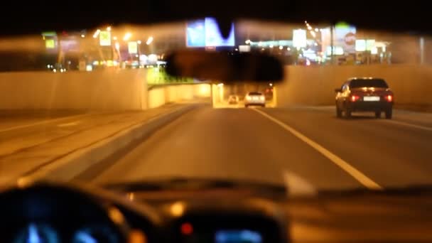 Noční silničních kol — Stock video