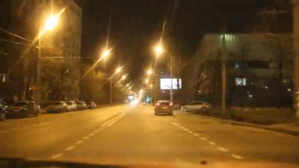 Estrada nocturna — Vídeo de Stock