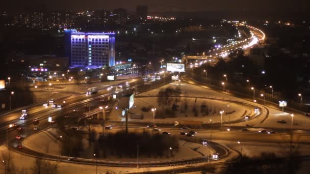 Estrada nocturna — Vídeo de Stock