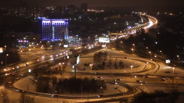 Estrada nocturna — Vídeo de Stock