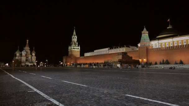 Night Red Square — Stock Video