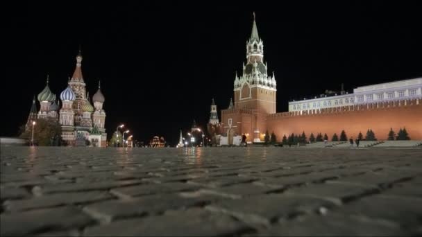 Night Red Square — Stock Video