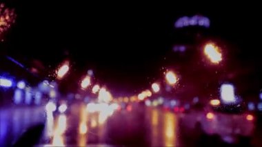 hareket defocused araba penceresi yağmur gece arka plan