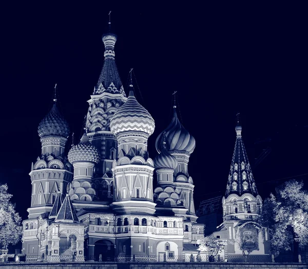 Night St. Basil Cathedral — Stock Photo, Image