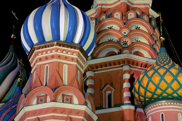 Night St. Basil Cathedral — Stock Photo, Image