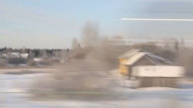 Tren kış arka plan ses