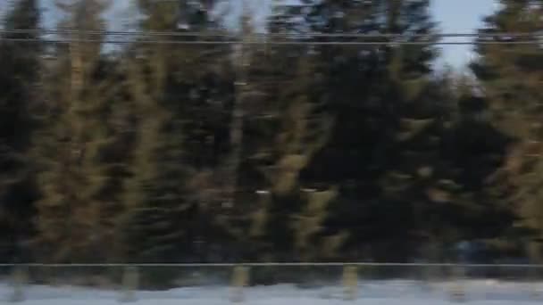 Tren invierno fondo sonido — Vídeos de Stock