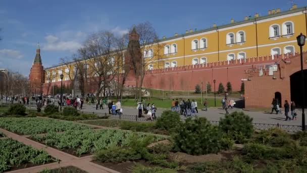 Moscú Kremlin Panorama de pared — Vídeos de Stock