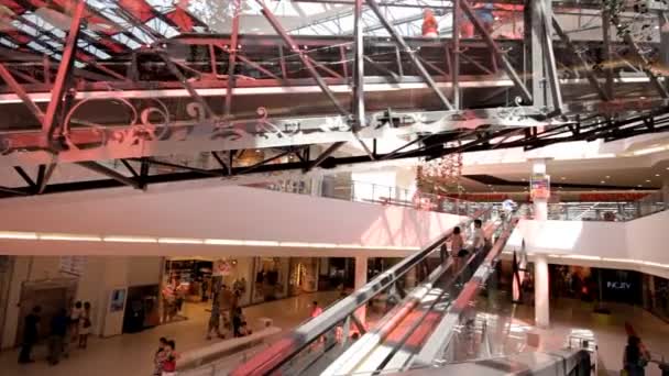 商场的自动梯 — 图库视频影像