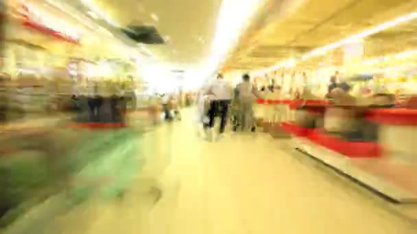 Subjective shopping center time lapse Stock Footage