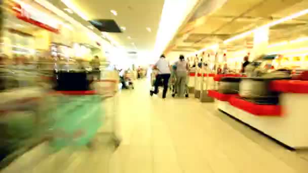 Centre commercial subjectif laps de temps — Video
