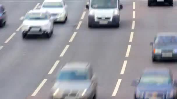 Highway bil tid förfaller Moskva — Stockvideo