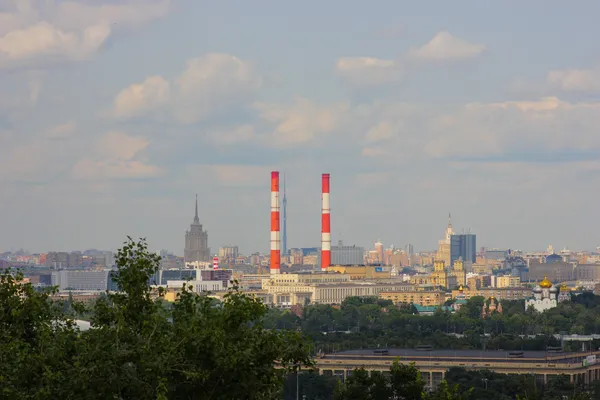 Vista desde la plataforma de observación Vorobyovy Gory —  Fotos de Stock