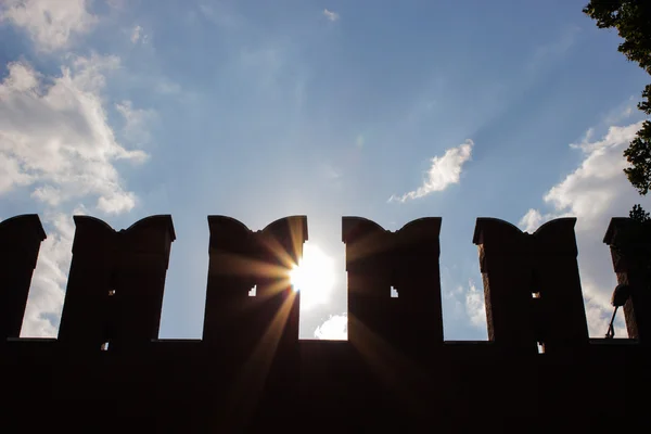 阳光明媚的莫斯科克里姆林宫墙 — 图库照片