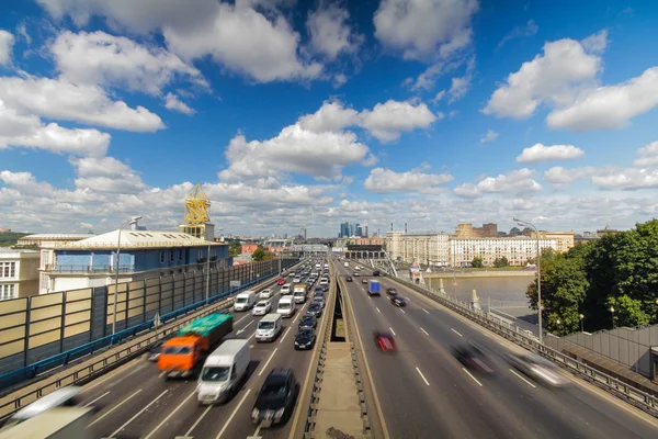 Moscou autoroute troisième anneau Images De Stock Libres De Droits