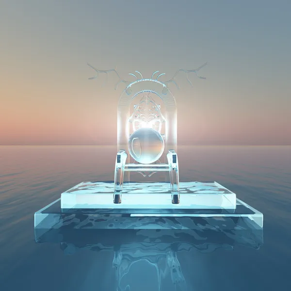 Tronen av ljuset över vatten — Stockfoto