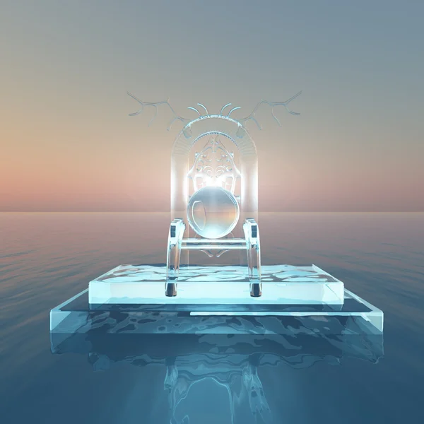 Трон света над водой Стоковое Изображение