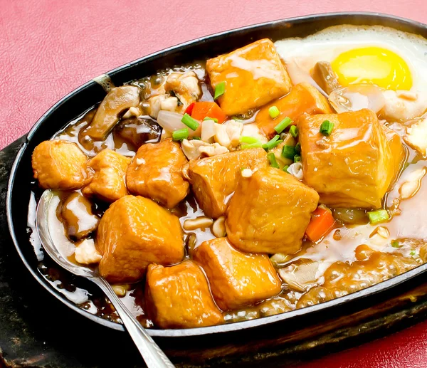 Coalhada de feijão de estilo doméstico, cozinha tofu chinesa — Fotografia de Stock