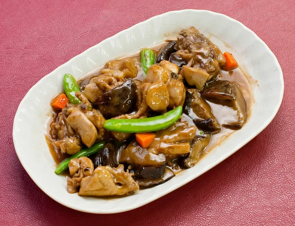 Chinese style mushroom and chicken — Stock Photo, Image