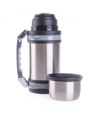 Termo, termo şişesi üzerinde arka plan.