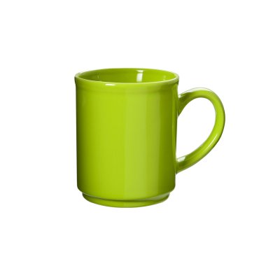 Beyaz arkaplanda izole edilmiş fincan