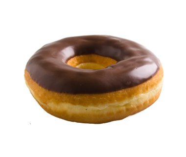 Çörek beyaz arkaplanda izole edildi